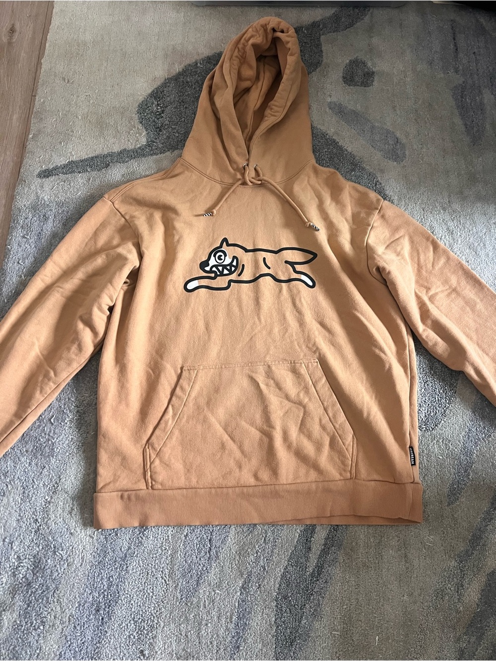 Icecream Tan Pullover Hoodie with Logo Tag